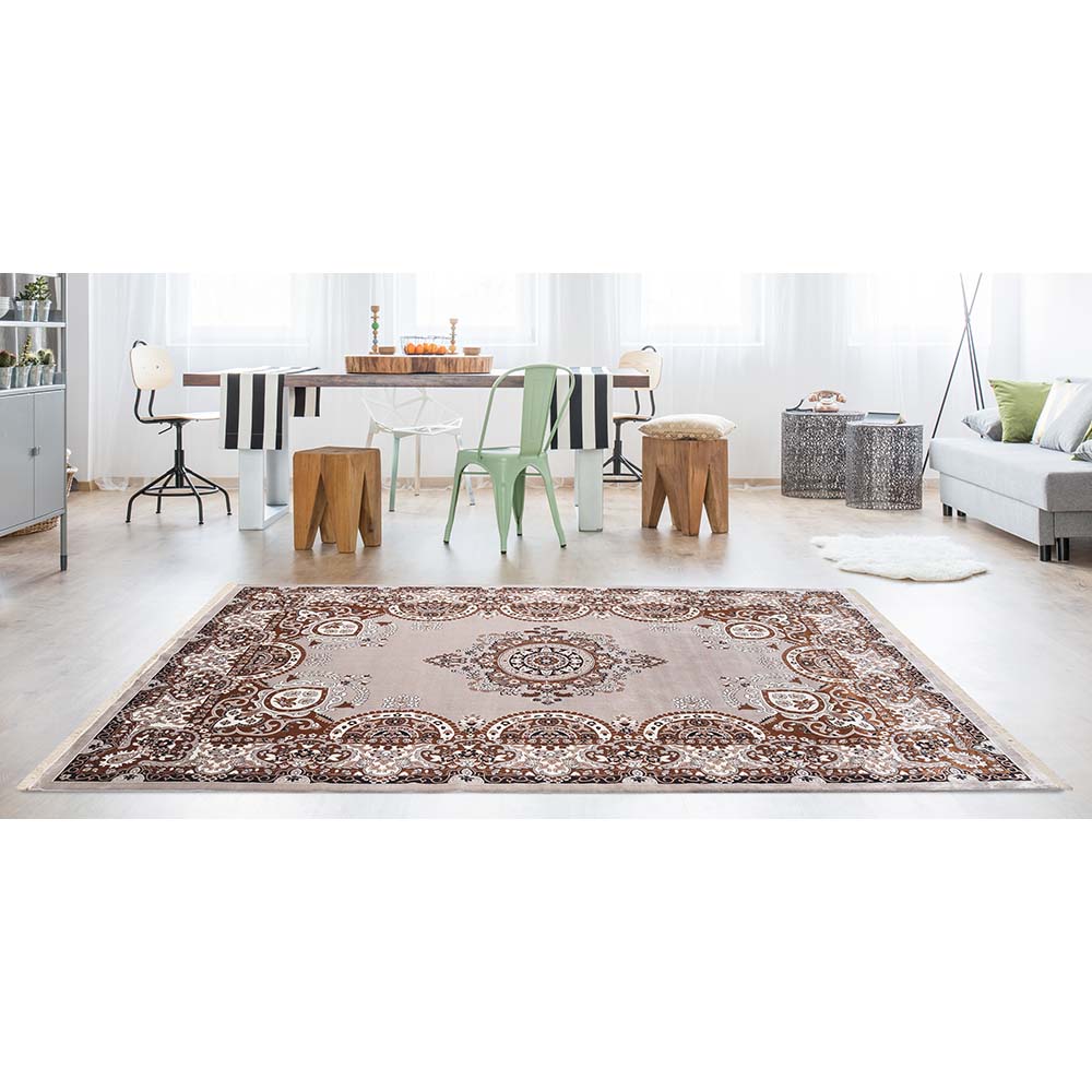 Tapete para Sala Belga Bruxelas 8 Bege 2,50X3,00M - Edantex