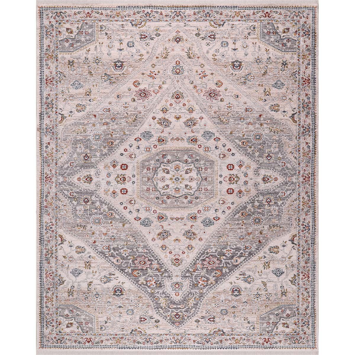 Tapete para Sala Coliseo 03 Bege e Cinza 2,50X3,10M