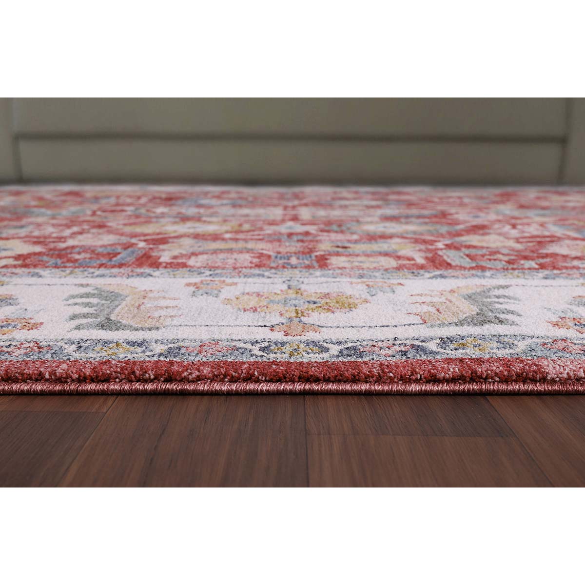 Tapete para Sala Coliseo 04 Vermelho e Cinza 1,40X2,00M
