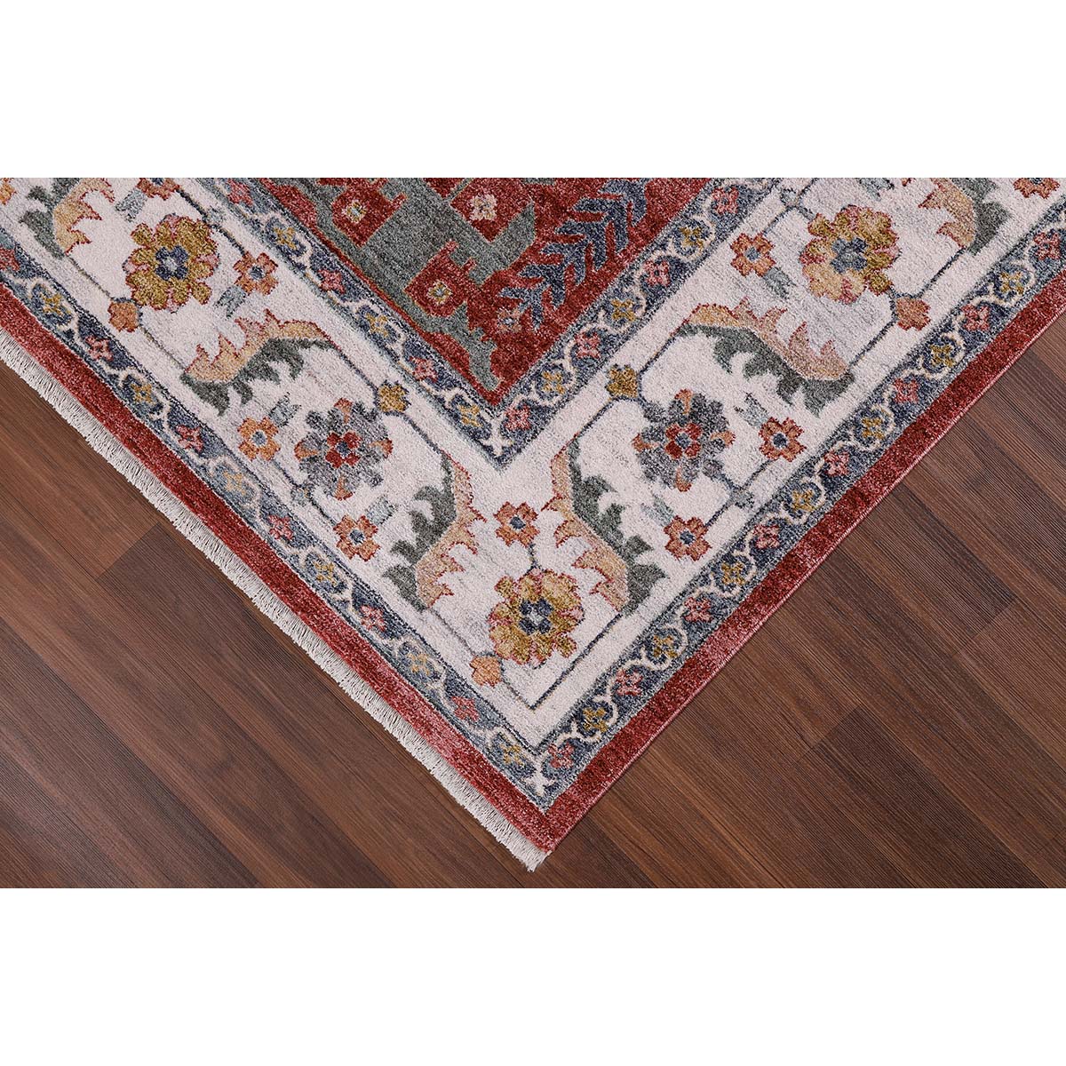 Tapete para Sala Coliseo 04 Vermelho e Cinza 2,50X3,10M