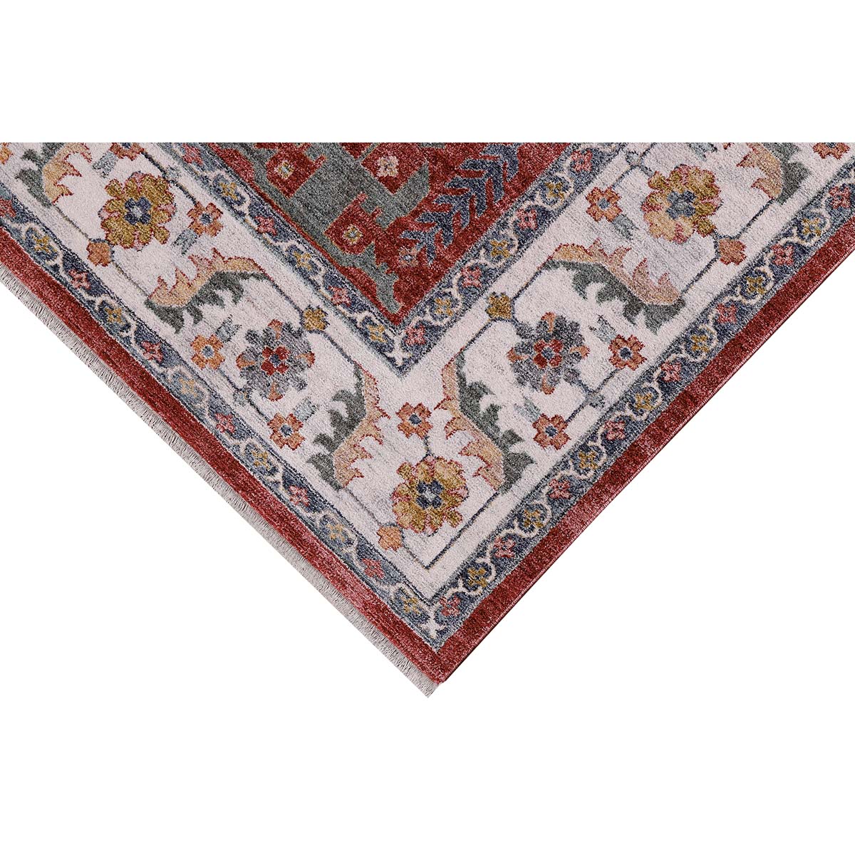 Tapete para Sala Coliseo 04 Vermelho e Cinza 2,50X3,10M
