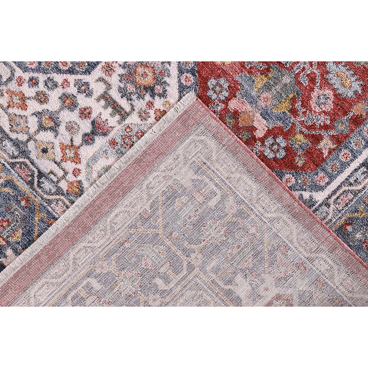 Tapete para Sala Coliseo 05 Cinza e Vermelho 2,50X3,10M