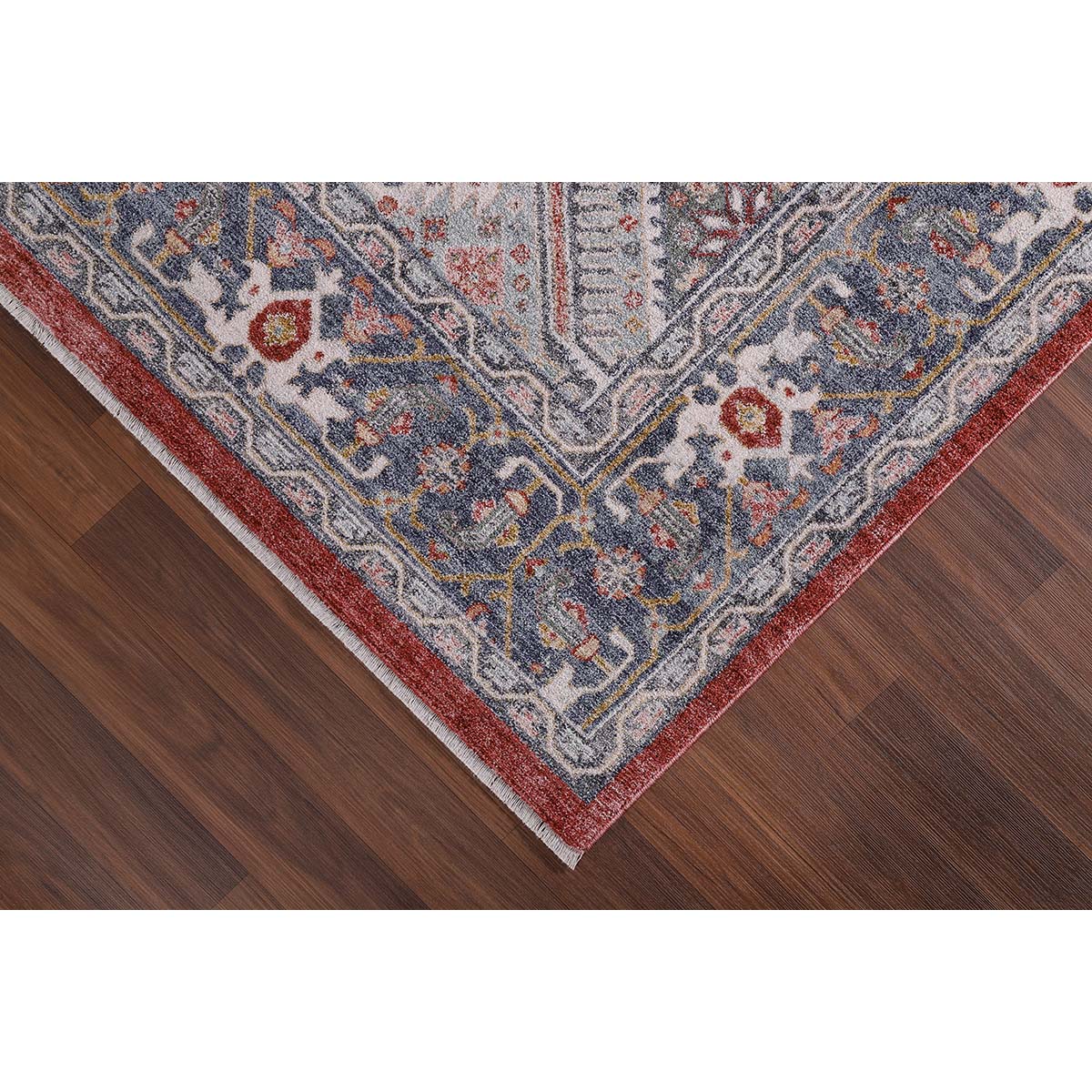 Tapete para Sala Coliseo 05 Cinza e Vermelho 2,50X3,10M