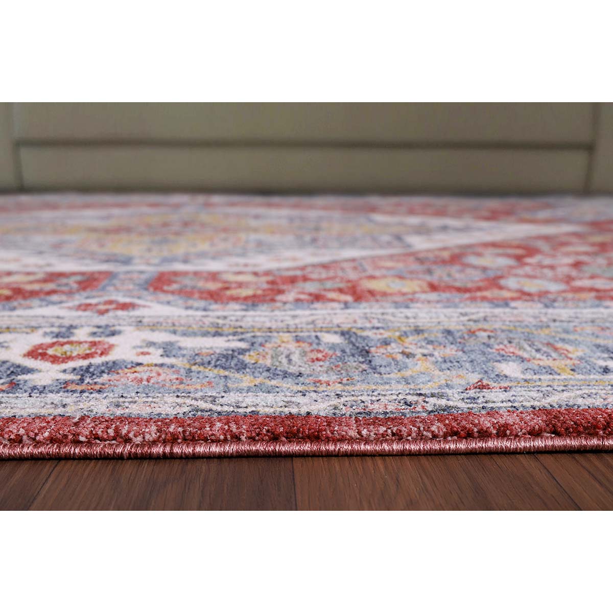 Tapete para Sala Coliseo 05 Cinza e Vermelho 2,50X3,10M