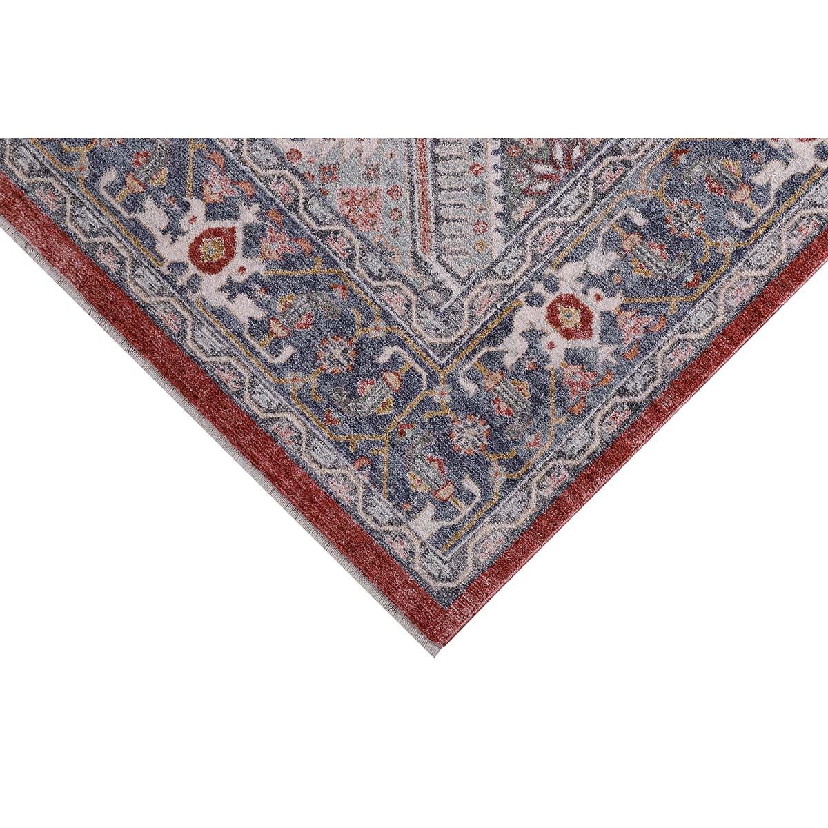 Tapete para Sala Coliseo 05 Cinza e Vermelho 2,50X3,10M