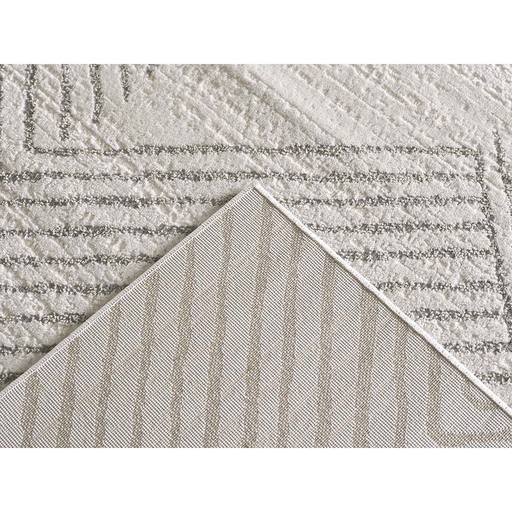 Tapete para Sala Dixon 03 Bege-Cinza 3,00X4,00M - Edantex