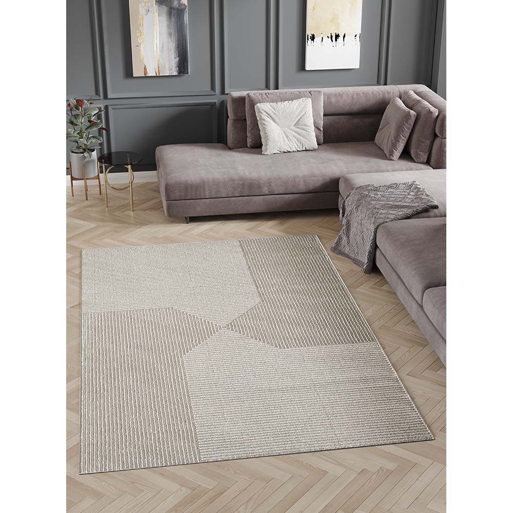 Tapete para Sala Dixon 04 Bege 1,00X1,40M - Edantex
