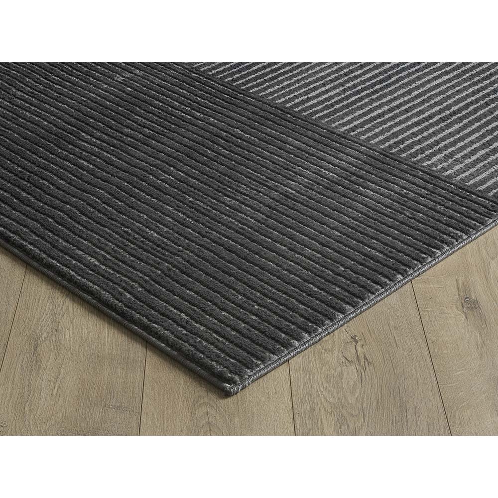 Tapete para Sala Dixon 06 Preto-Cinza 2,50X3,00M - Edantex
