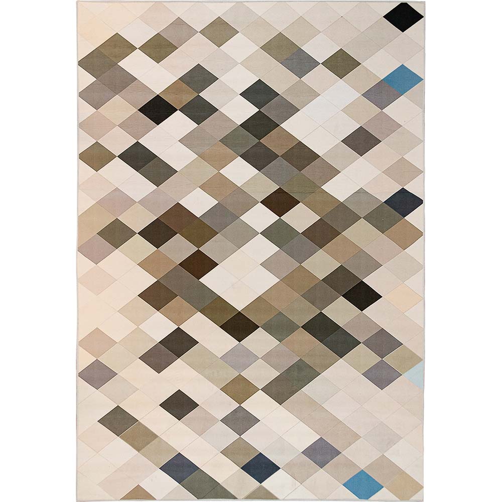 Tapete para Sala Geo Print 04 Bege 1,00X1,40M - Edantex