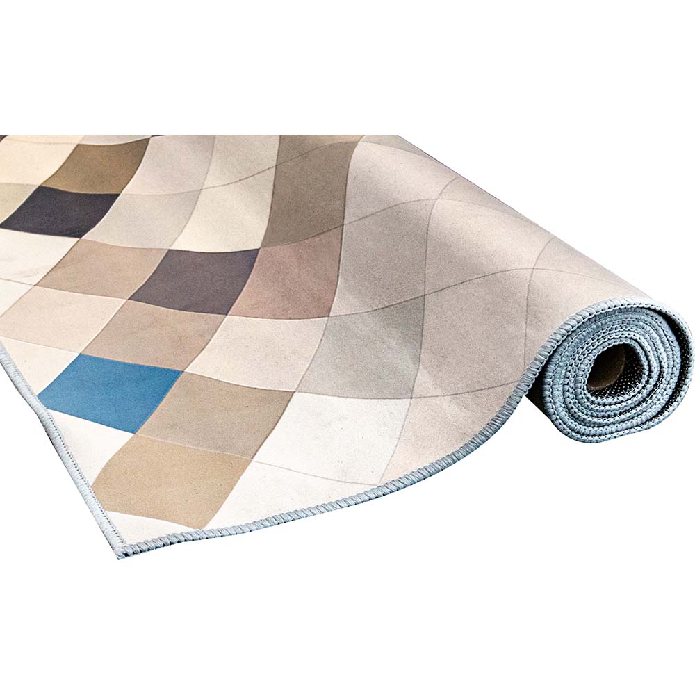 Tapete para Sala Geo Print 04 Bege 1,00X1,40M - Edantex