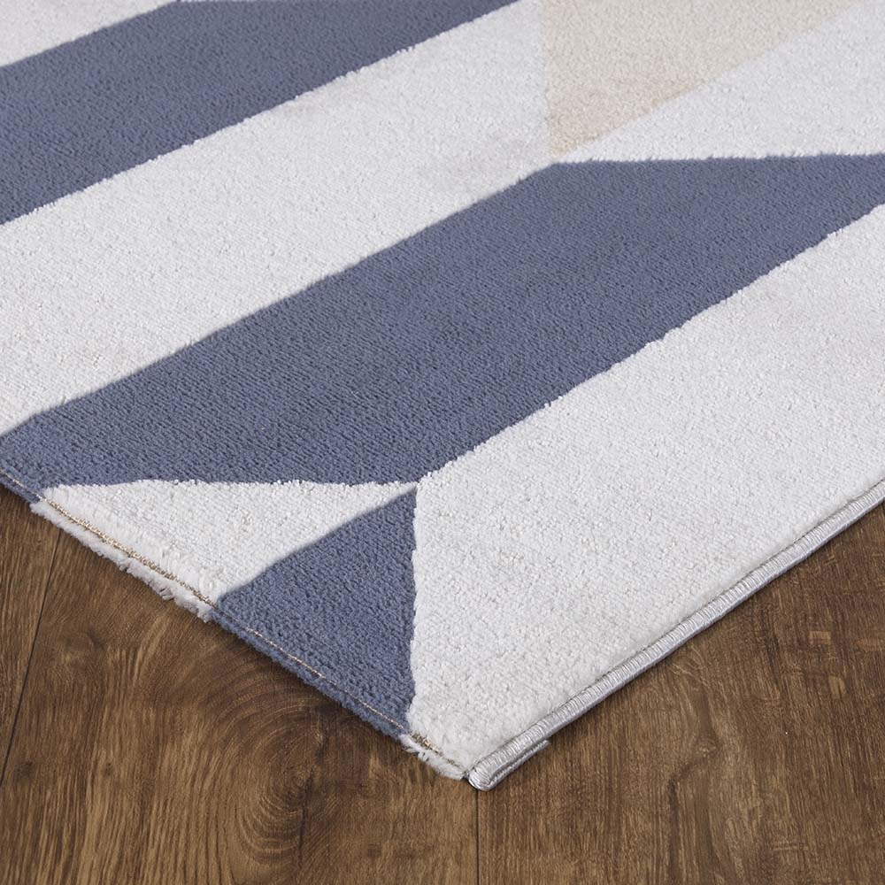 Tapete para Sala Nilo 02 Azul e Bege 2,50X3,00M - Edantex