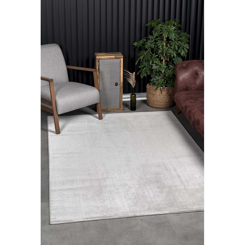 Tapete para Sala Sofia 03 bege e cinza 1,40X2,00M - Edantex