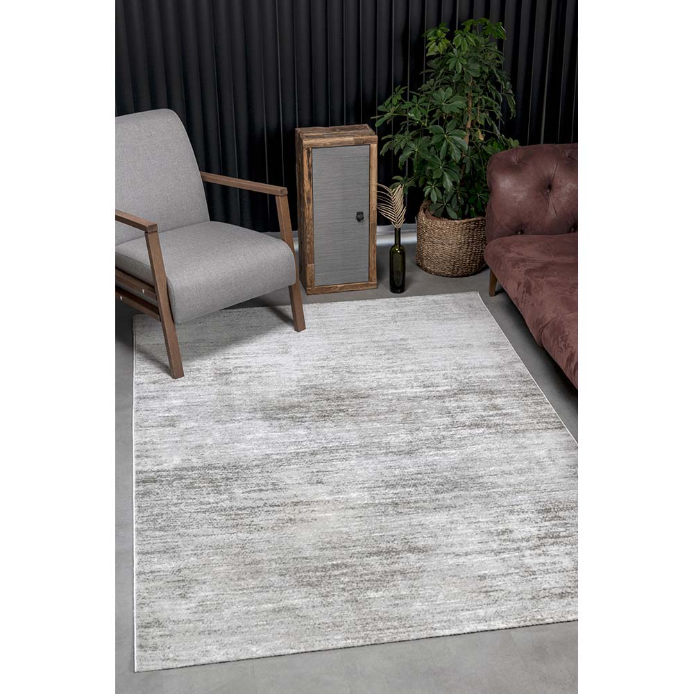Tapete para Sala Sofia 05 bege e cinza 1,40X2,00M - Edantex