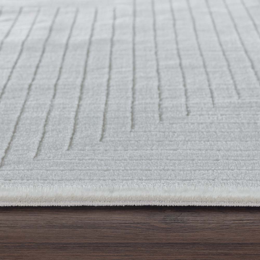 Tapete para Sala Sofisticato 02 Off White-Cinza 1,40X2,00M