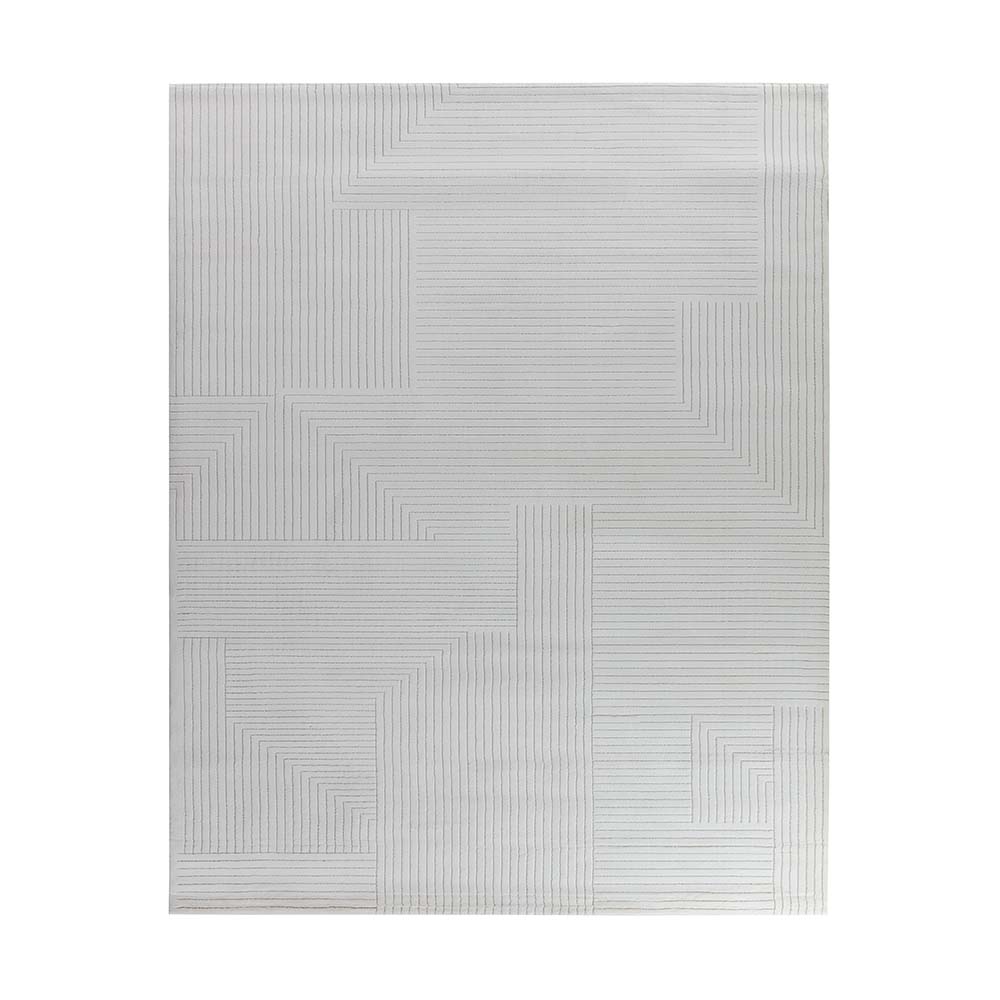 Tapete para Sala Sofisticato 02 Off White-Cinza 3,00X4,00M