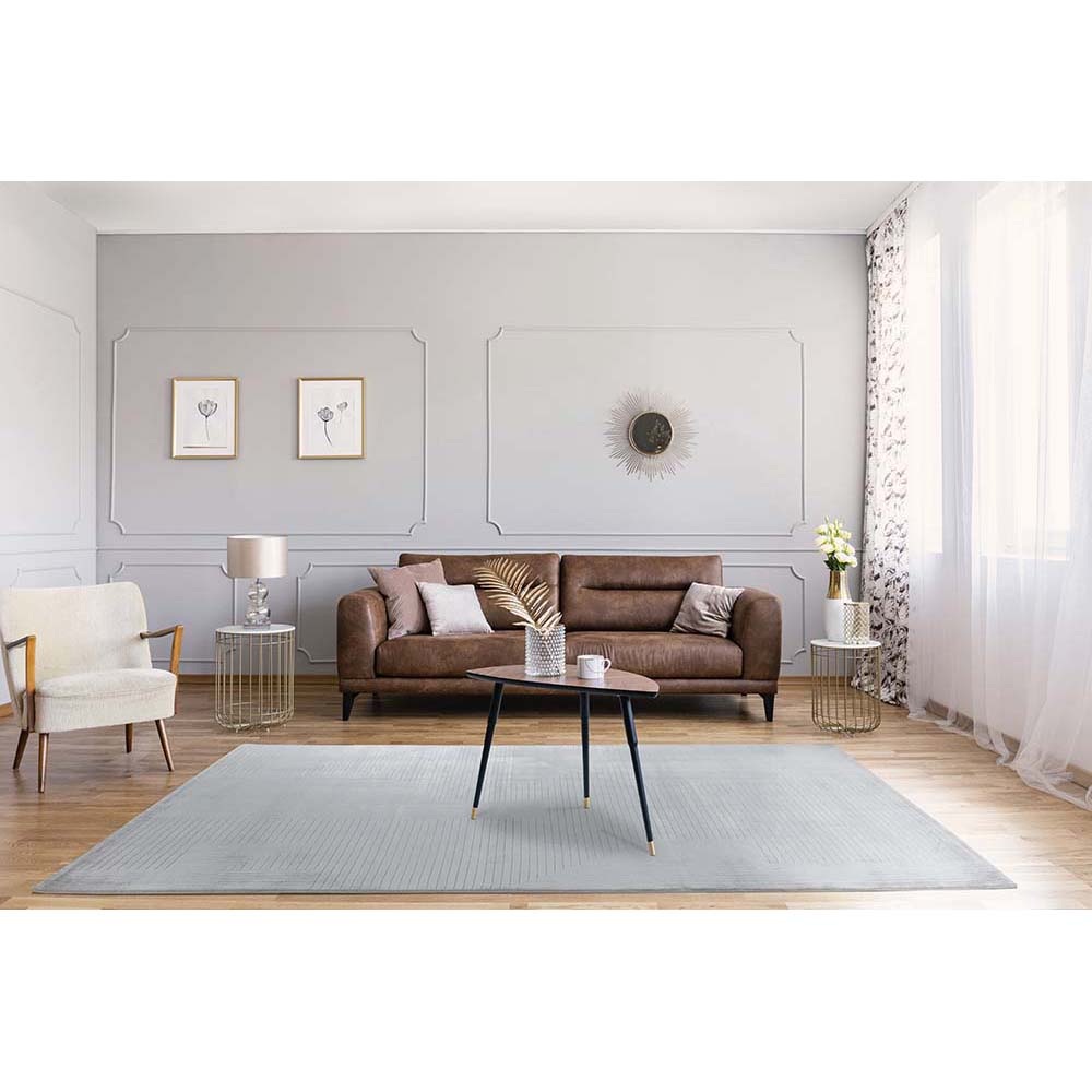 Tapete para Sala Sofisticato 03 Off White-Cinza 1,40X2,00M