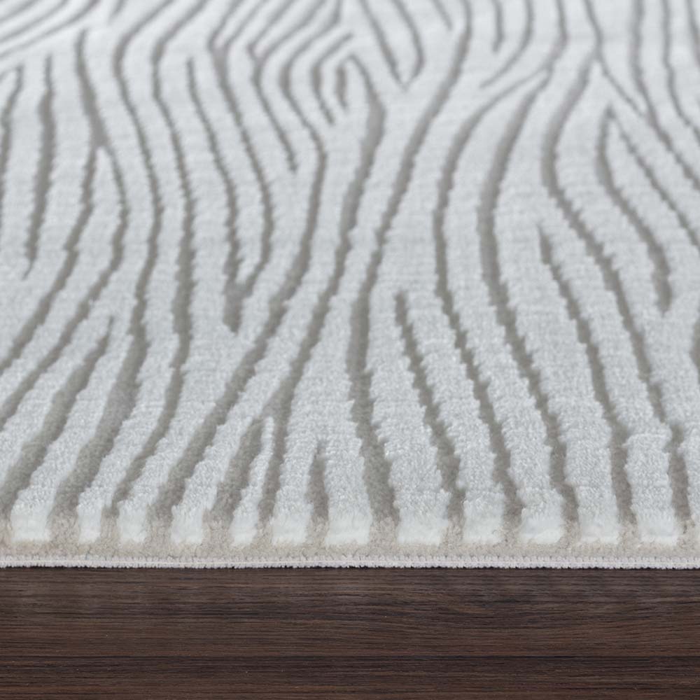 Tapete para Sala Sofisticato 05 Off White-Cinza 3,00X4,00M