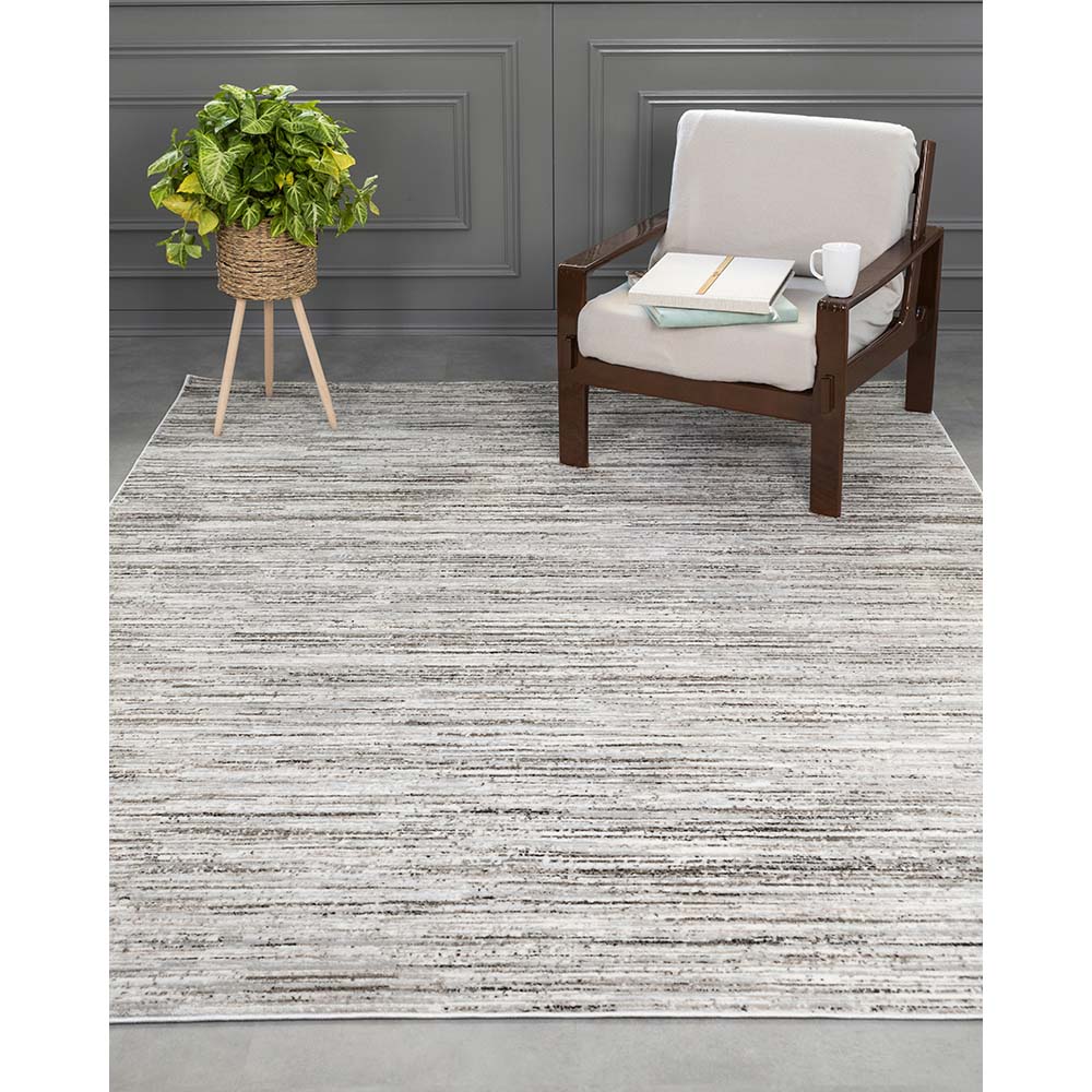 Tapete para Sala Valentino 06 Cinza 1,00X1,40M - Edantex