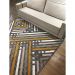 Tapete para sala Carter 04 Cinza-Bege-Amarelo 1,00X1,40M