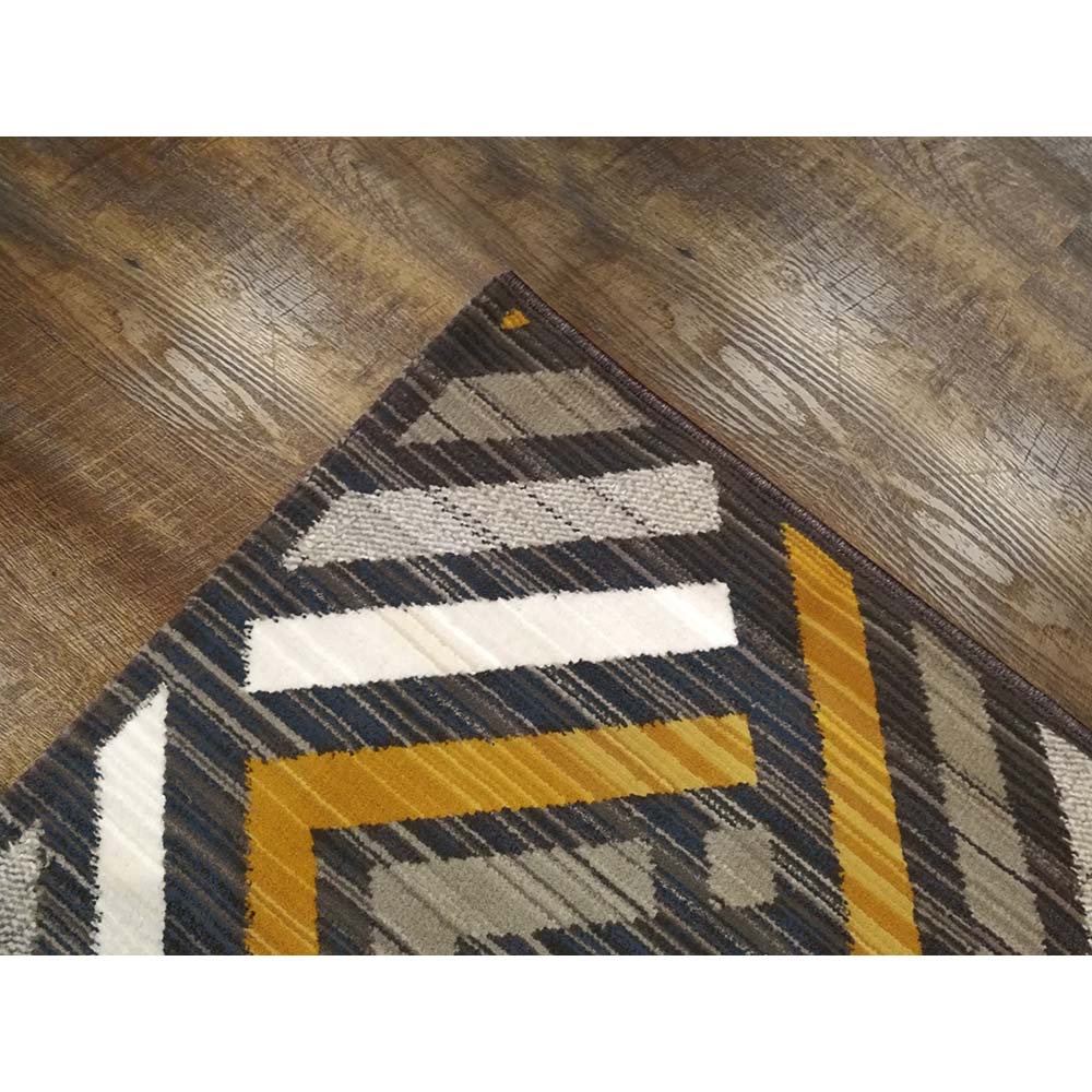 Tapete para sala Carter 04 Cinza-Bege-Amarelo 1,00X1,40M