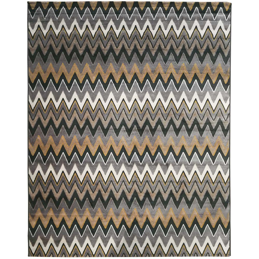 Tapete para sala Sena 01 Cinza-Bege-Amarelo 2,00X2,50M