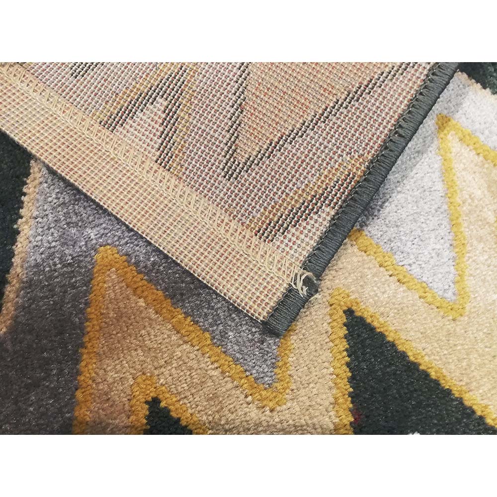 Tapete para sala Sena 01 Cinza-Bege-Amarelo 2,00X2,50M