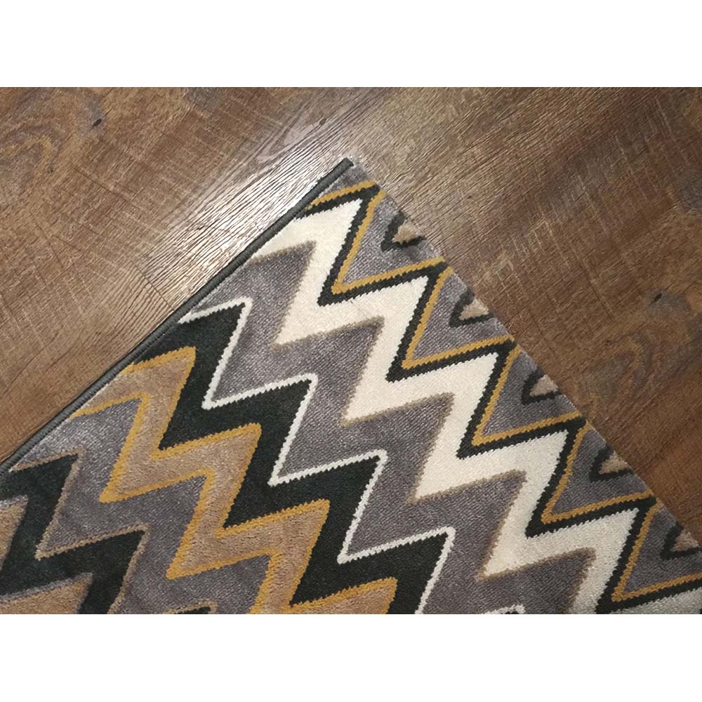 Tapete para sala Sena 01 Cinza-Bege-Amarelo 2,00X2,50M