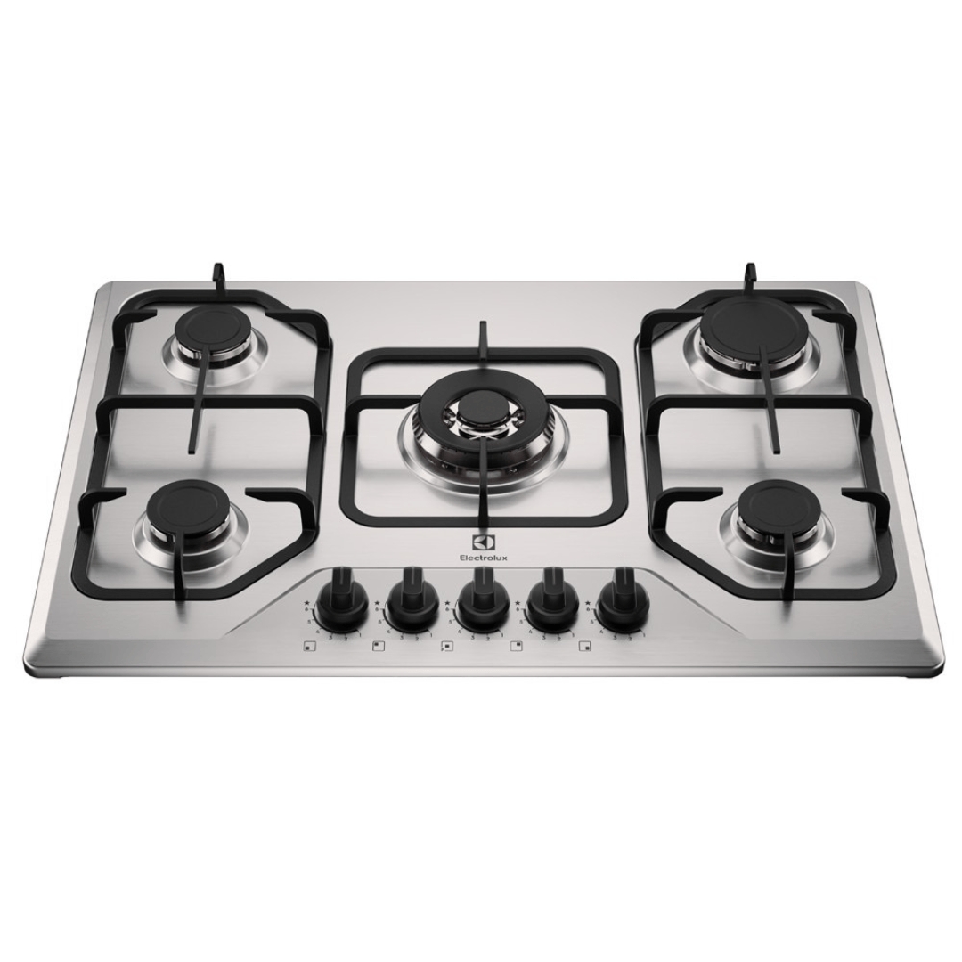 Cooktop à Gás Electrolux 5 Bocas KE5XC Multi Chama Mesa Inox Bivolt