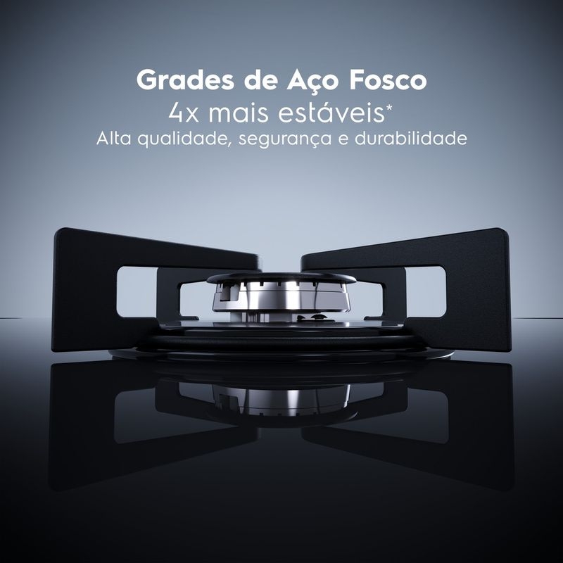 Cooktop Electrolux 5 bocas Efficient Preto com Tripla Chama (KE5GT)