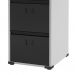 [OUTLET] Gaveteiro Stuart II 4 GV Cinza Cristal e Preto