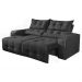 Sofá Galle 1,80m Velusoft Preto - Emobiliar