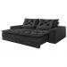 Sofá Madri 2,50m Velusoft Preto - Emobiliar
