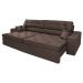 Sofá Malibu 2,50m Velusoft Marrom - Emobiliar