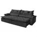 Sofá Paris 2,10m Velusoft Preto - Emobiliar