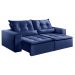Sofá Retrátil Cayman 1,80m Velusoft Azul - Emobiliar