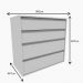 Cômoda 4 Gavetas CO19 Nova Mobile 84,7x90x44,7cm Branco