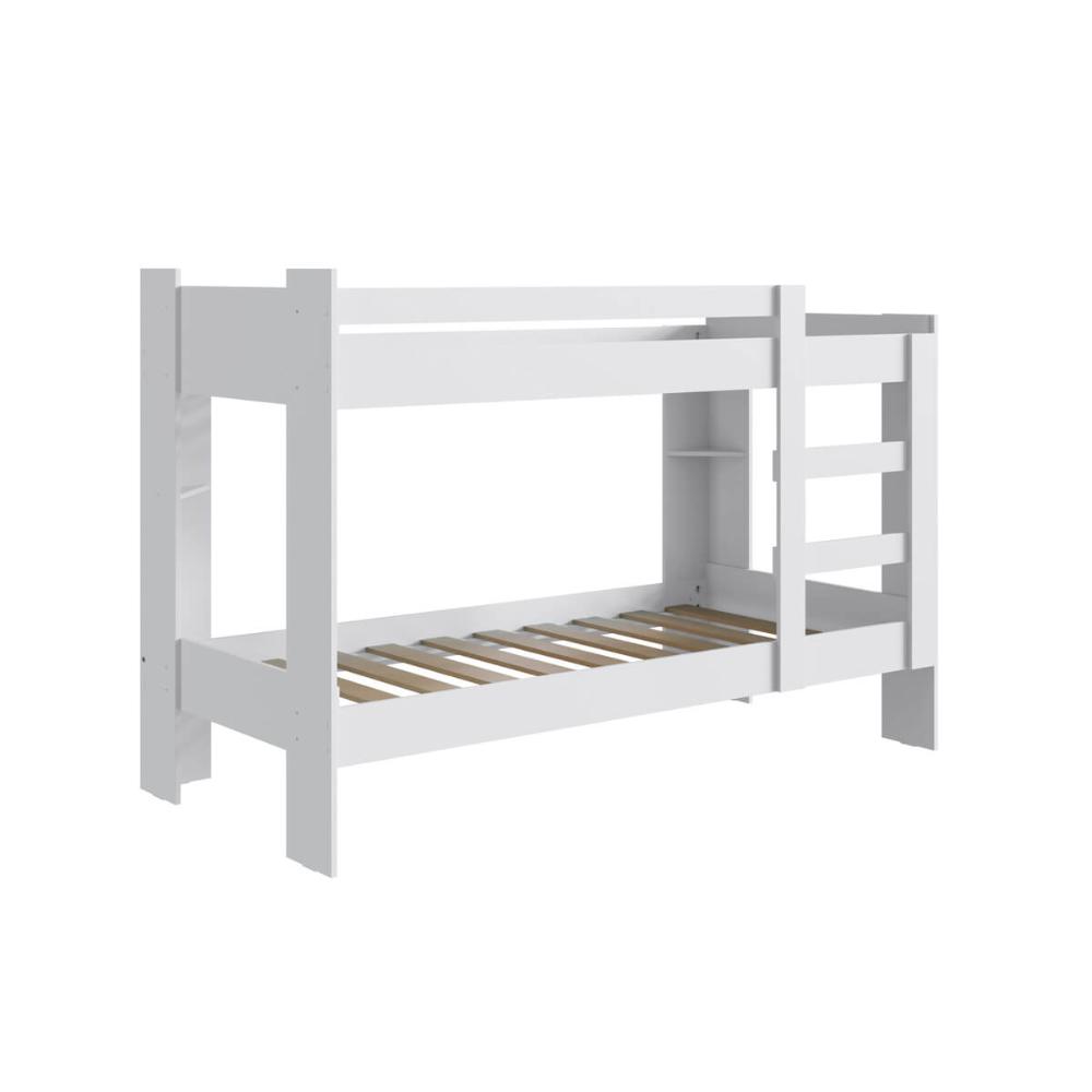 Cama Beliche 100% MDF com Pintura UV Branco Acetinado B63 Nova Móbile