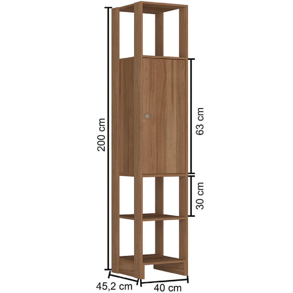 Closet com 1 Porta contendo 2 prateleias e 3 nichos externos Yes Nova Mobile Montana
