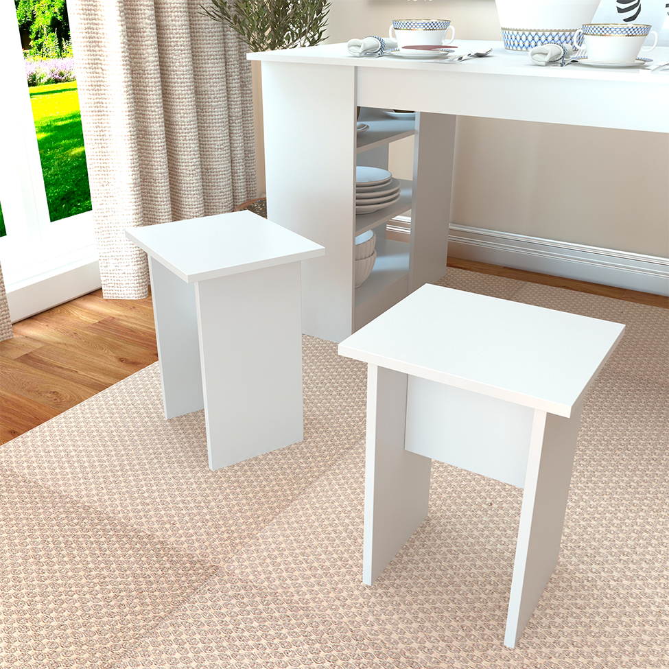 Conjunto com 2 Bancos Barry Branco
