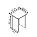 Conjunto de 2 Bancos Branco FF MDP 42x30x26cm