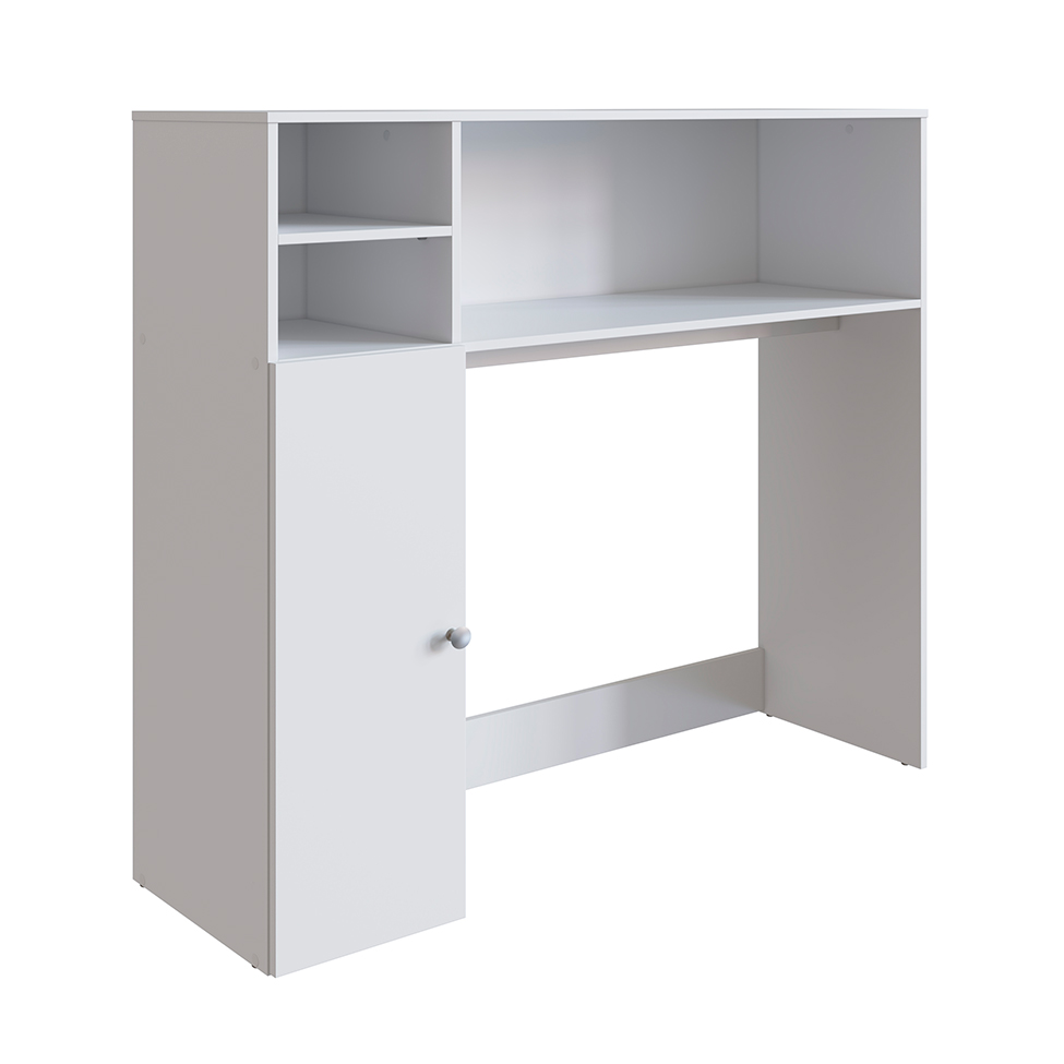 Conjunto de Armário Multiuso com Mesa Dobrável Beto 3 PT Branco