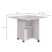 Conjunto de Armário Multiuso com Mesa Dobrável Beto 3 PT Branco