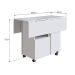 Conjunto de Armário Multiuso com Mesa Dobrável Beto 3 PT Branco