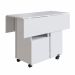 Conjunto de Armário Multiuso com Mesa Dobrável Beto 3 PT Branco