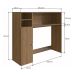 Conjunto de Armário Multiuso com Mesa Dobrável Beto 3 PT Mel
