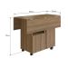 Conjunto de Armário Multiuso com Mesa Dobrável Beto 3 PT Mel