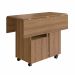 Conjunto de Armário Multiuso com Mesa Dobrável Beto 3 PT Mel