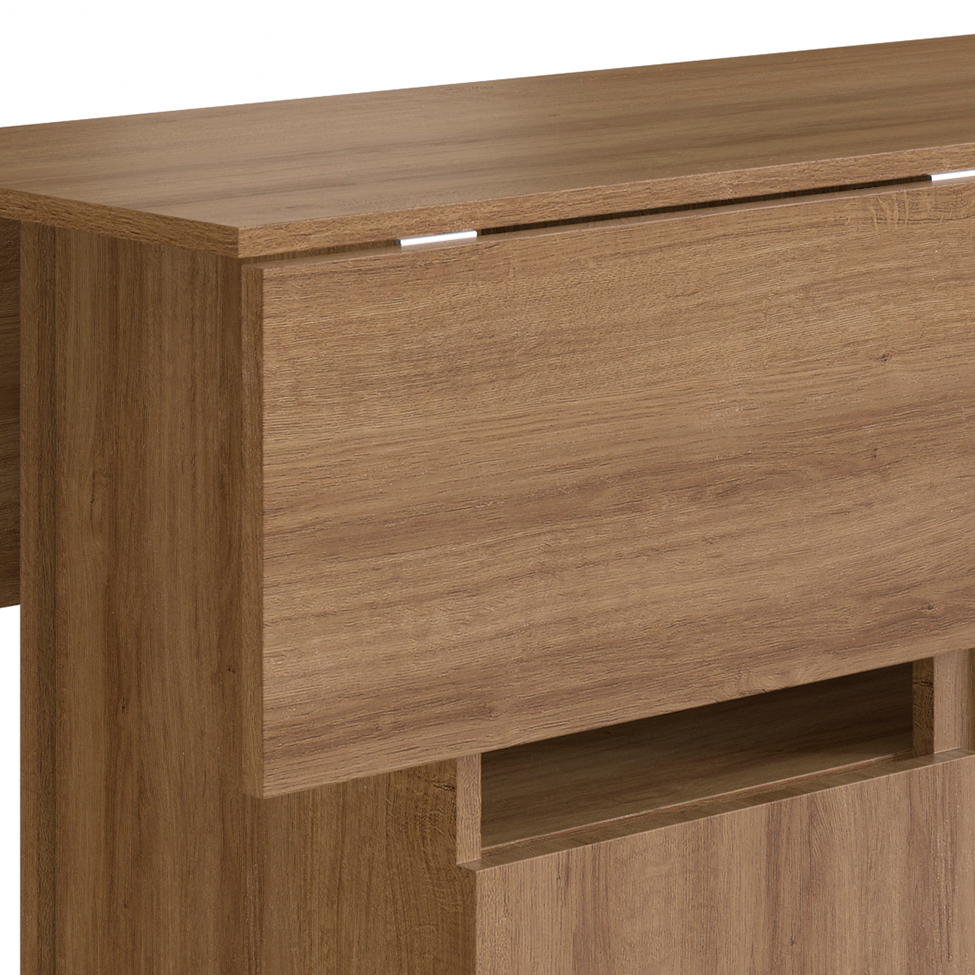 Conjunto de Armário Multiuso com Mesa Dobrável Beto 3 PT Mel