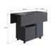 Conjunto de Armário Multiuso com Mesa Dobrável Beto 3 PT Preto