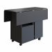 Conjunto de Armário Multiuso com Mesa Dobrável Beto 3 PT Preto